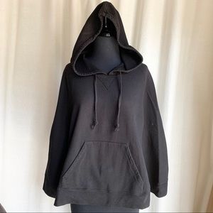 JUICY COUTURE black hooded poncho one size